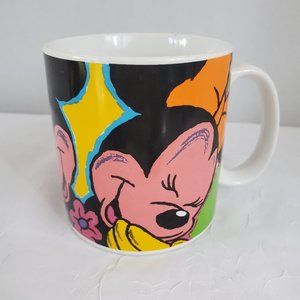 Applause Walt Disney 12 oz. Ceramic Mickey And Minnie Mouse Laughing Mug Cup